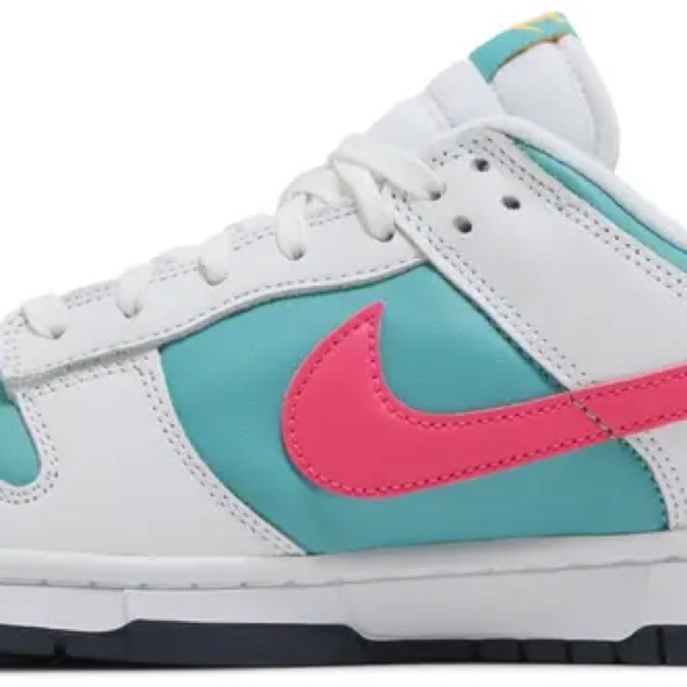 Nike Dunk Low Retro Box in teal, navy, and pink - Picture 6 of 7